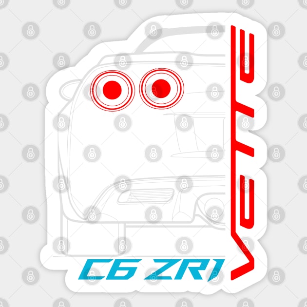 Vette C6 ZR1 Sticker by SquareFritz